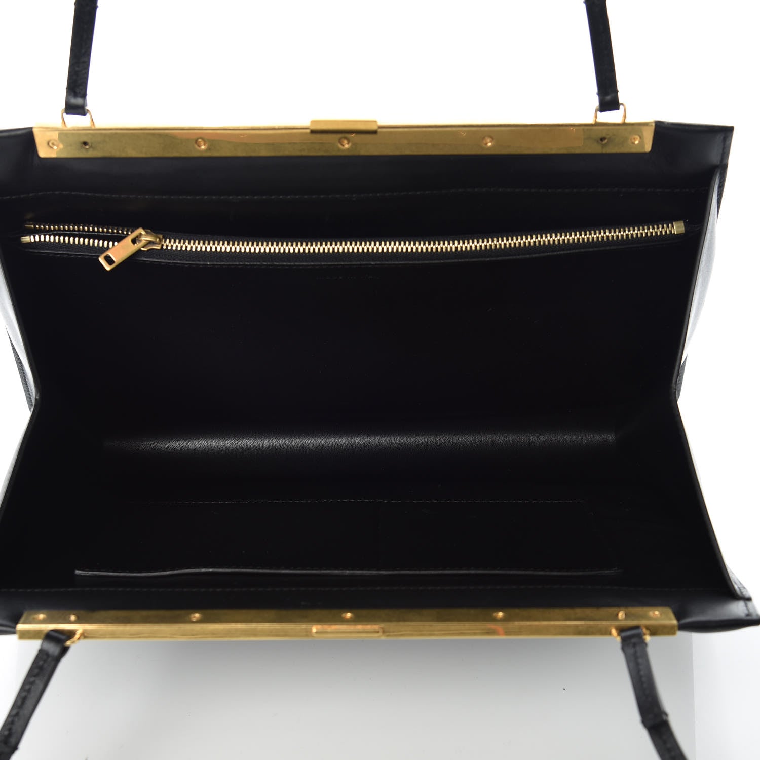 Celine Smooth Calfskin Medium Clasp Shoulder Bag Black 5 of 12