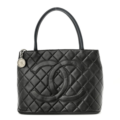 Chanel Lambskin Quilted Medallion Tote Black 1 of 12