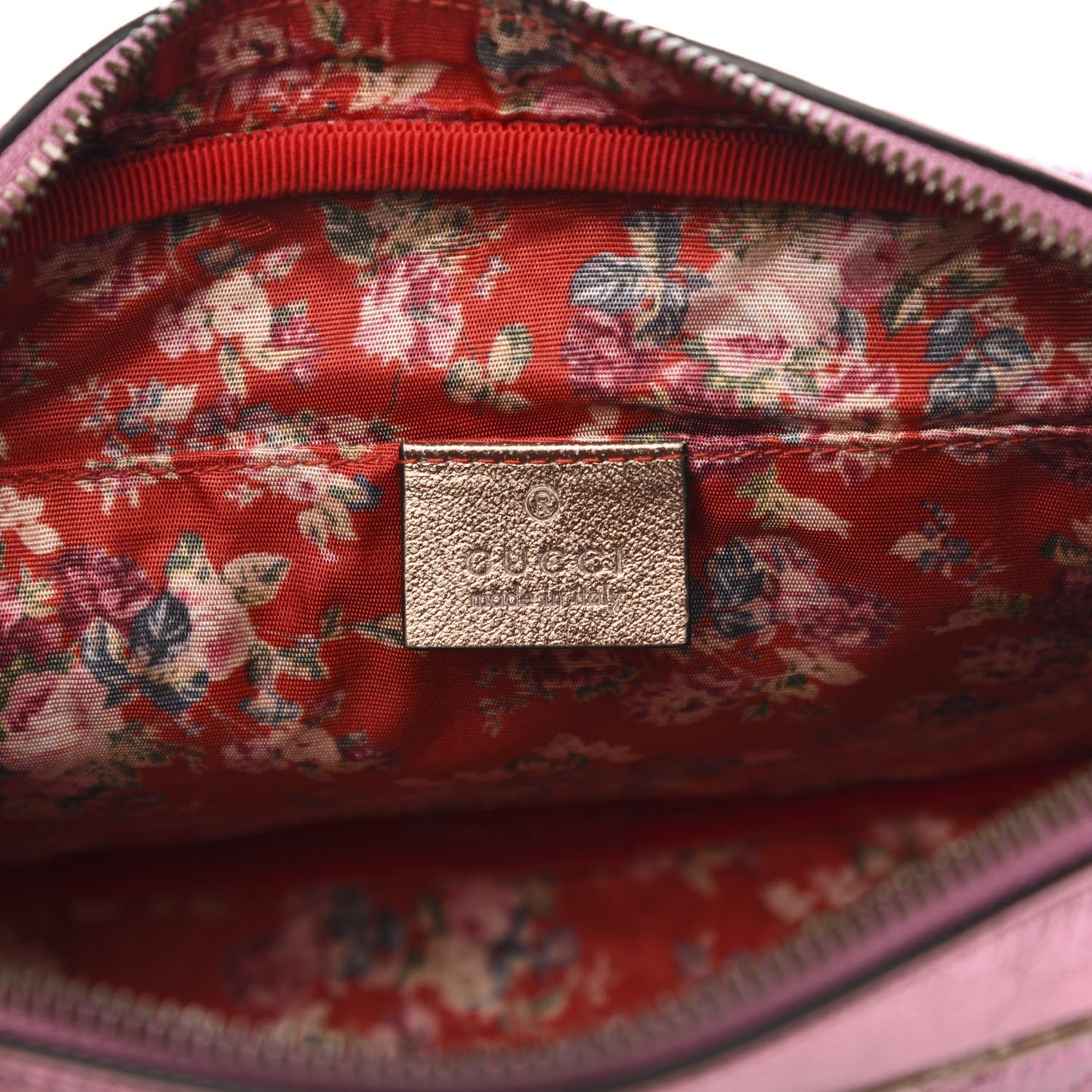 Laminated Nappa Trapuntata Small Zumi Shoulder Bag Rosa Lago Rame