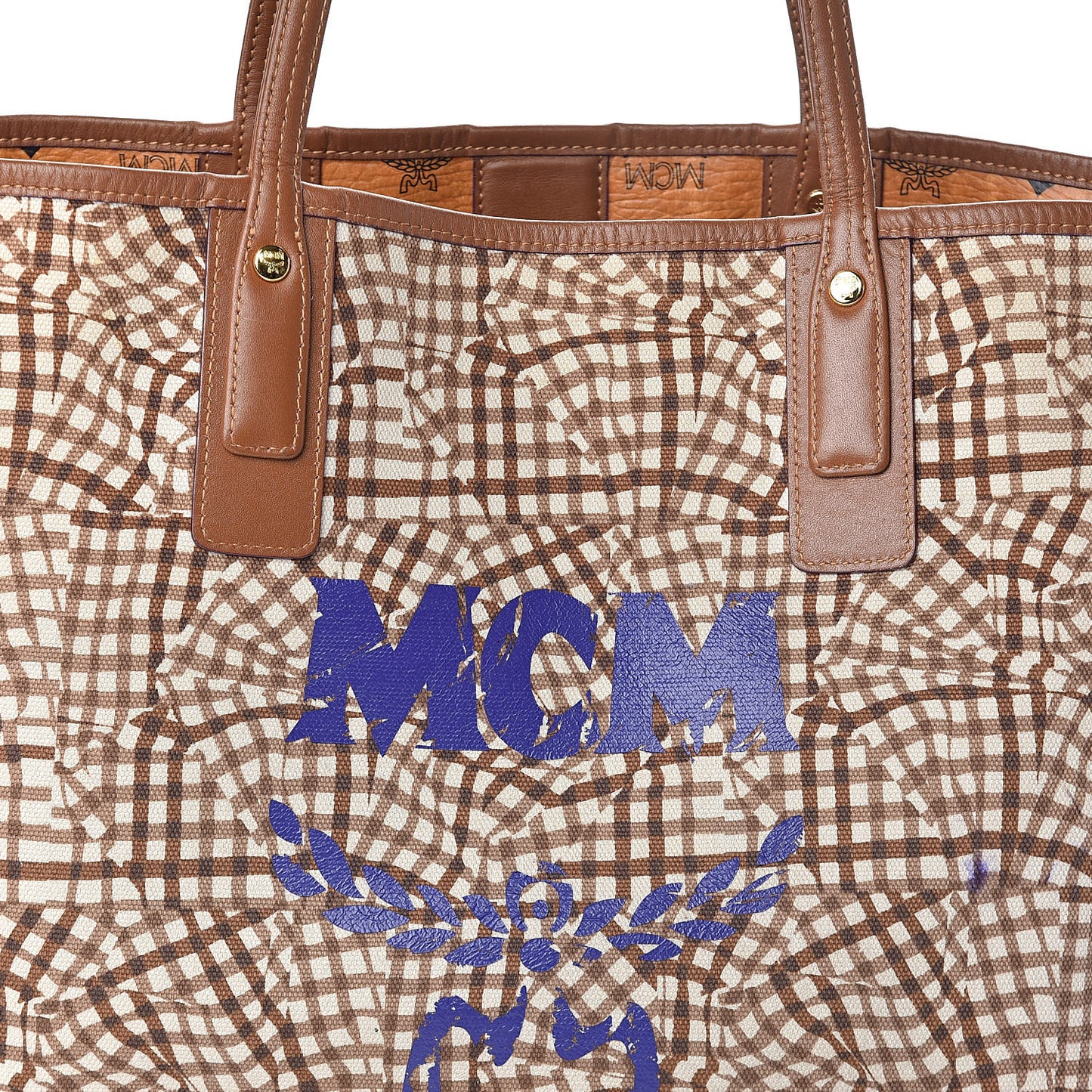 Visetos Medium Liz Reversible Shopper Tote Cognac