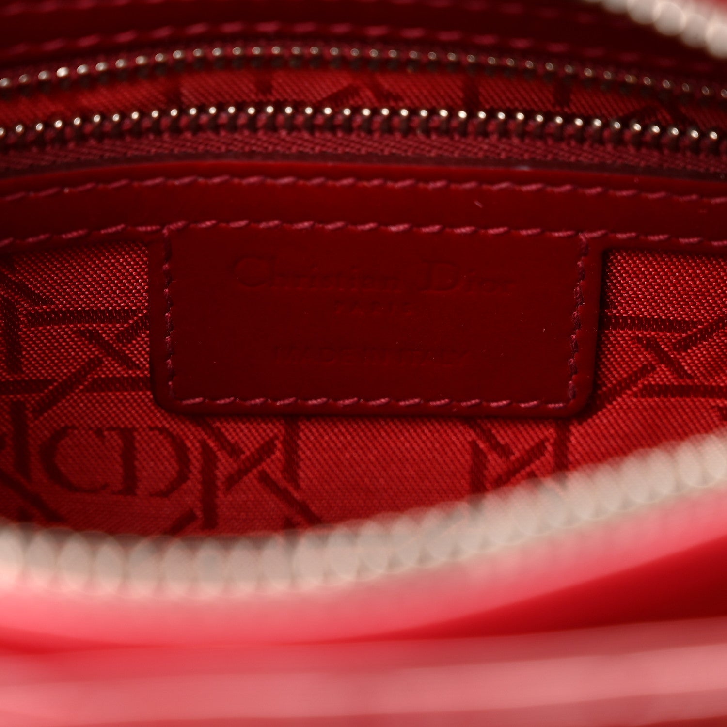 Christian Dior Patent Cannage Medium Lady Dior Red 1873502
