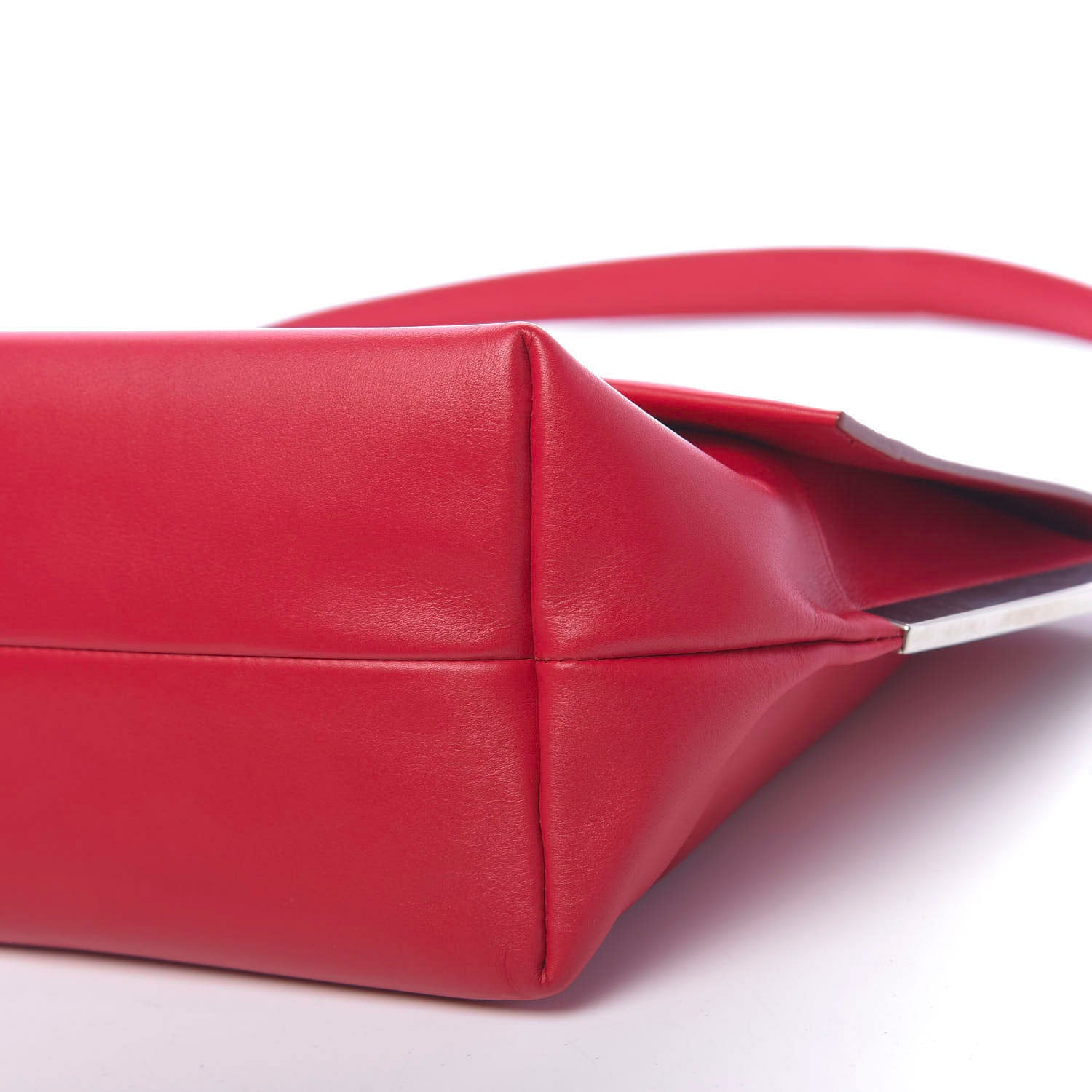 Celine Smooth Calfskin Flap Clasp Bag Bright Red 8 of 12