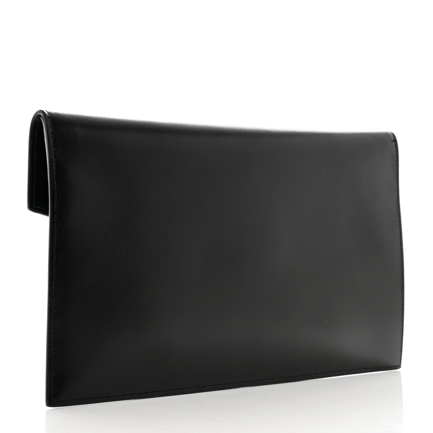 Smooth Shiny Calfskin Monogram Uptown Pouch Black