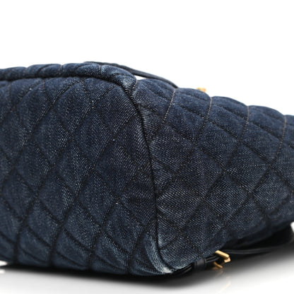 Chanel Washed Denim Quilted Small Urban Spirit Backpack Dark Blue 10 of 11