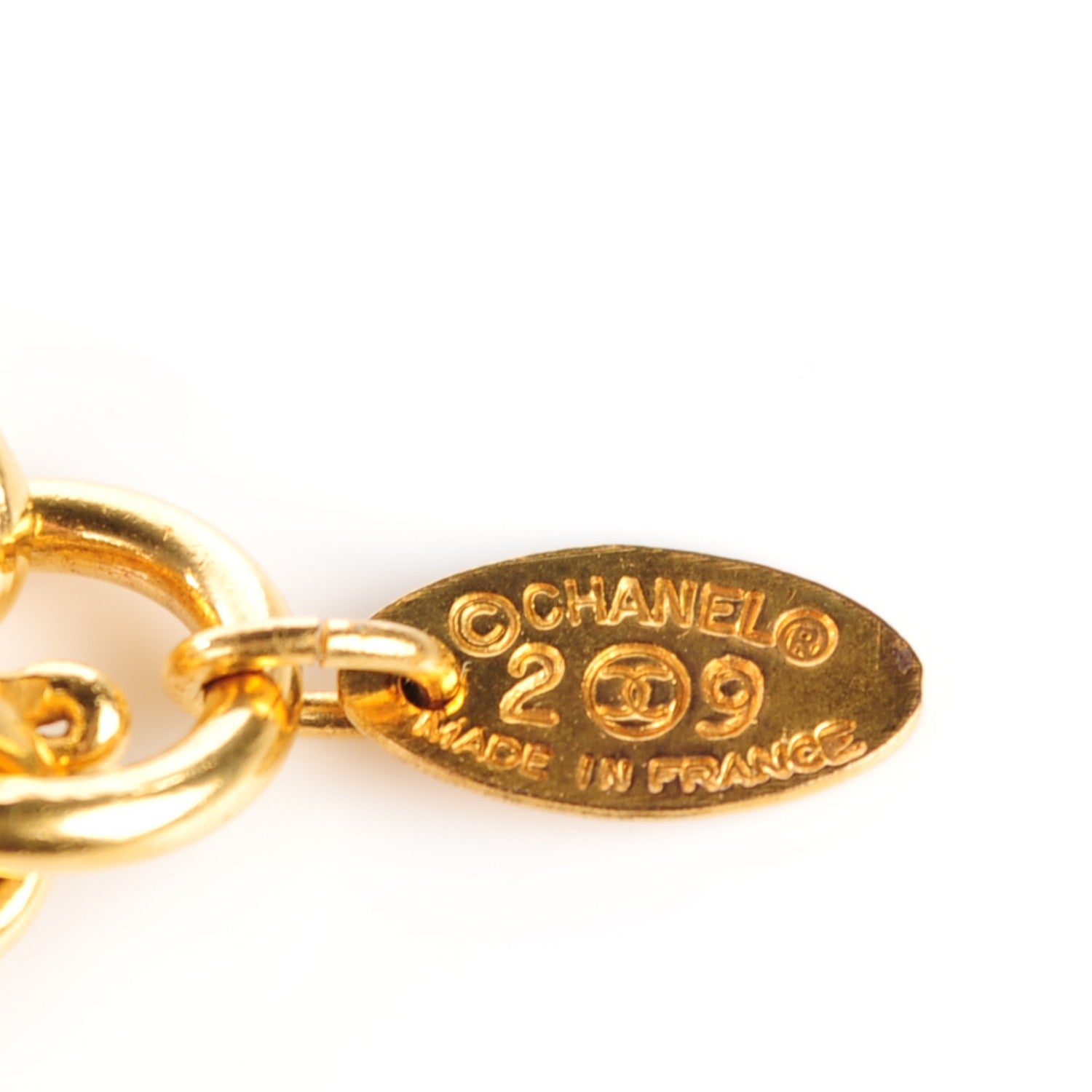 Chanel CC Long Necklace Gold 5 of 7