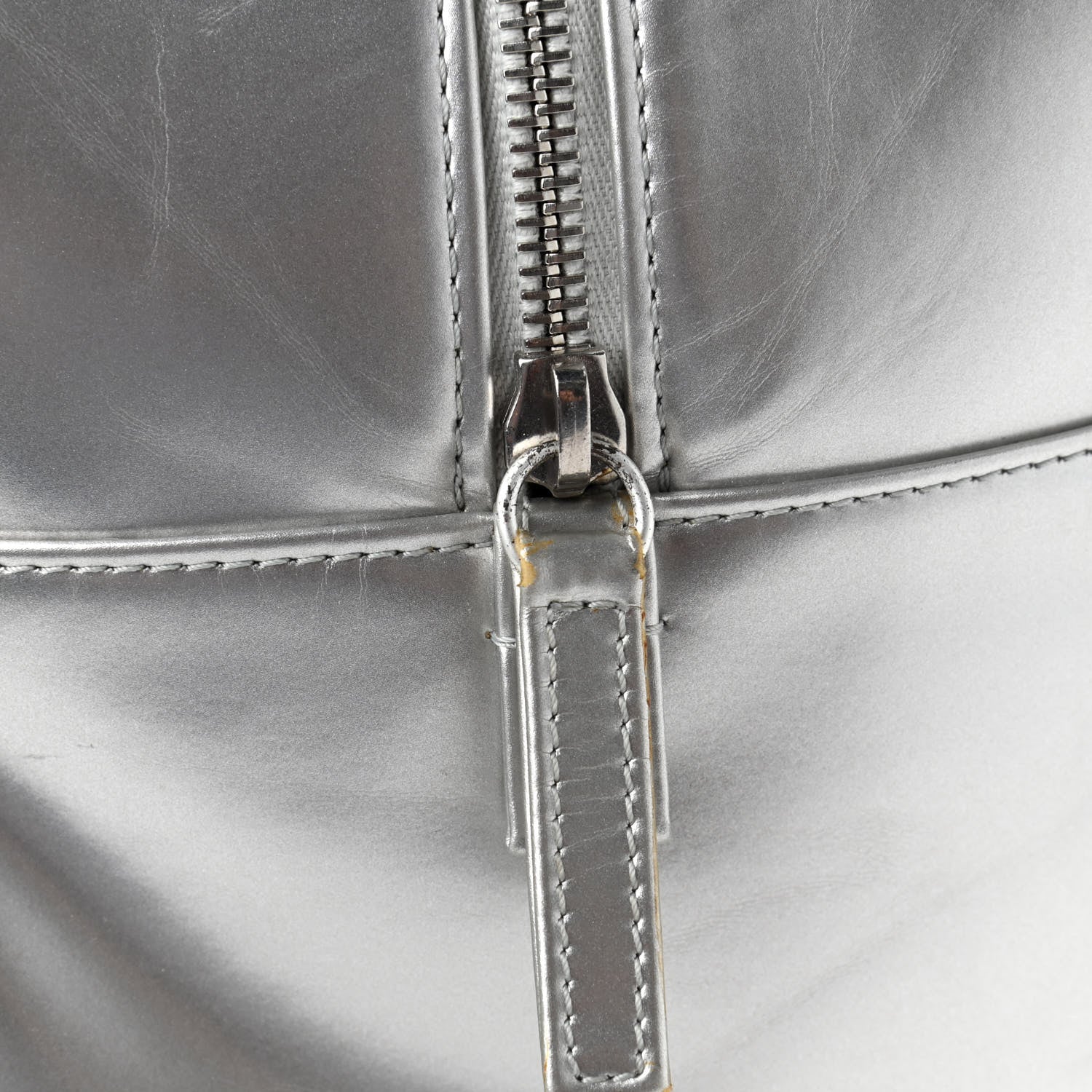 Chanel Vinyl Quilted Frozen Shopping Tote Silver 13 of 13