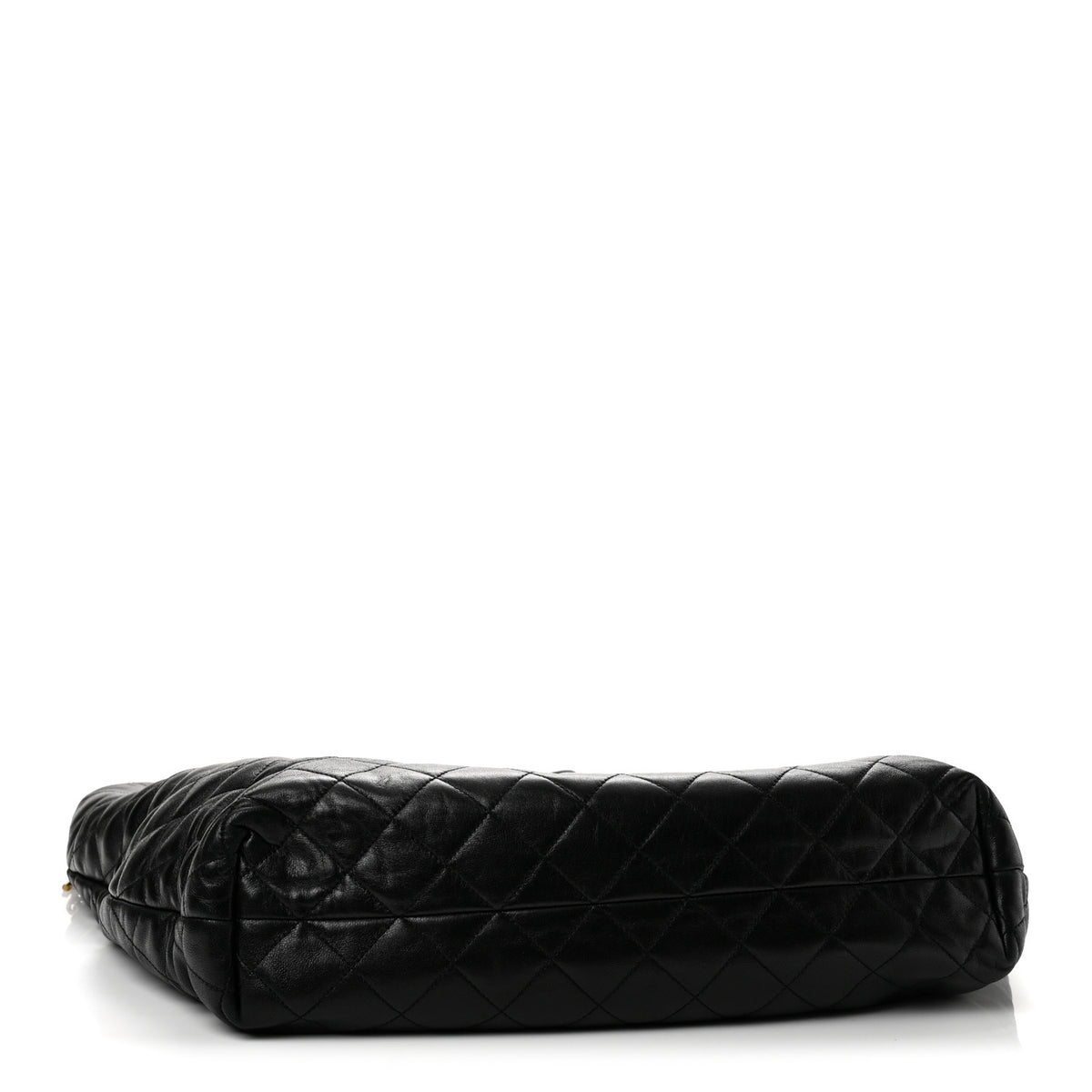 Lambskin Quilted Maxi Icare Shopping Tote Black