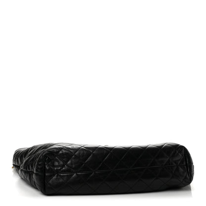 Saint Laurent Lambskin Quilted Maxi Icare Shopping Tote Black 5 of 14