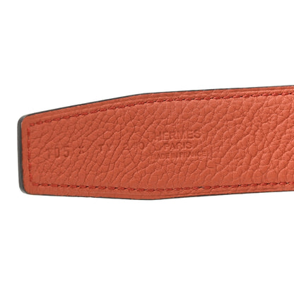 Hermes Box Togo 32mm Guilloche H Belt 105 42 Bleu Indigo Terre Baute 5 of 6