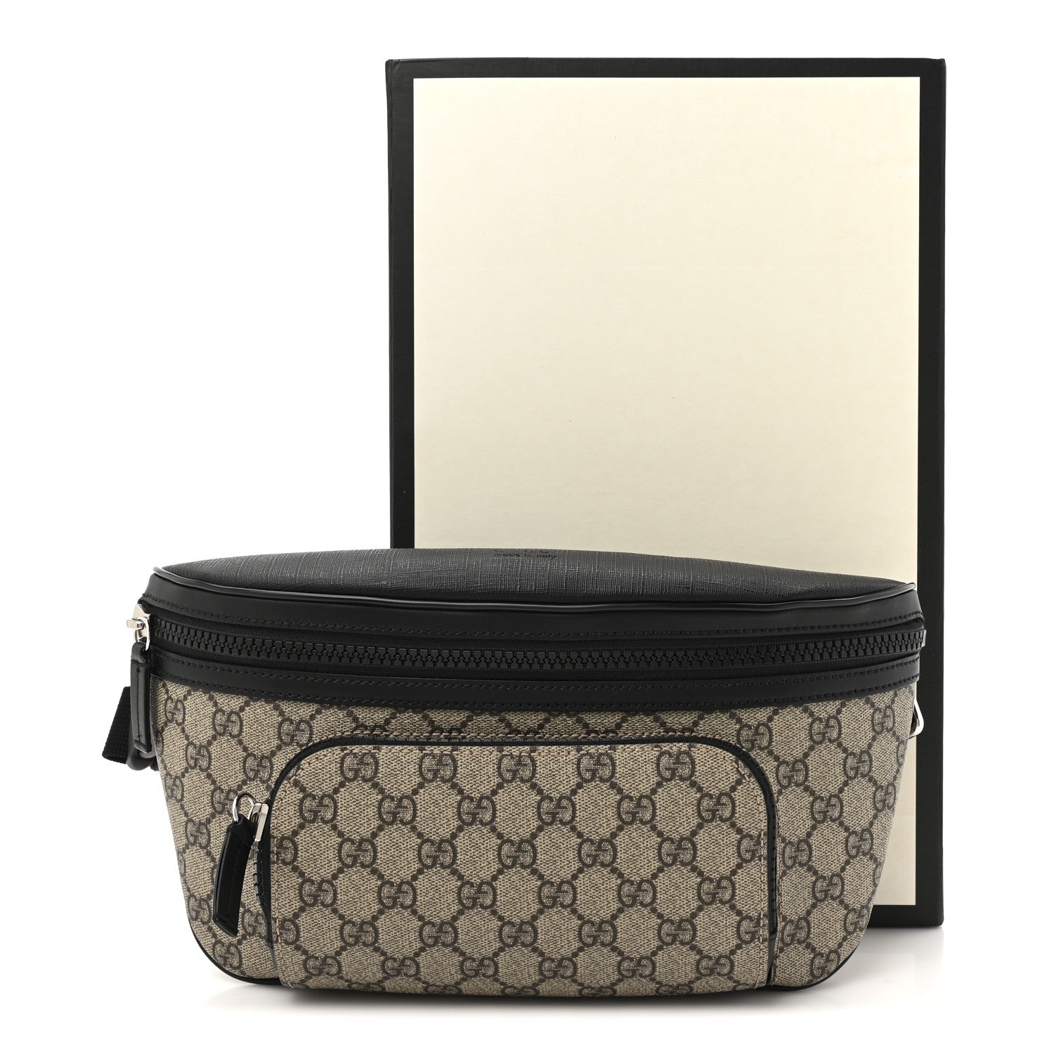 Gucci GG Supreme Monogram Large Belt Bag Beige Ebony Black 10 of 10