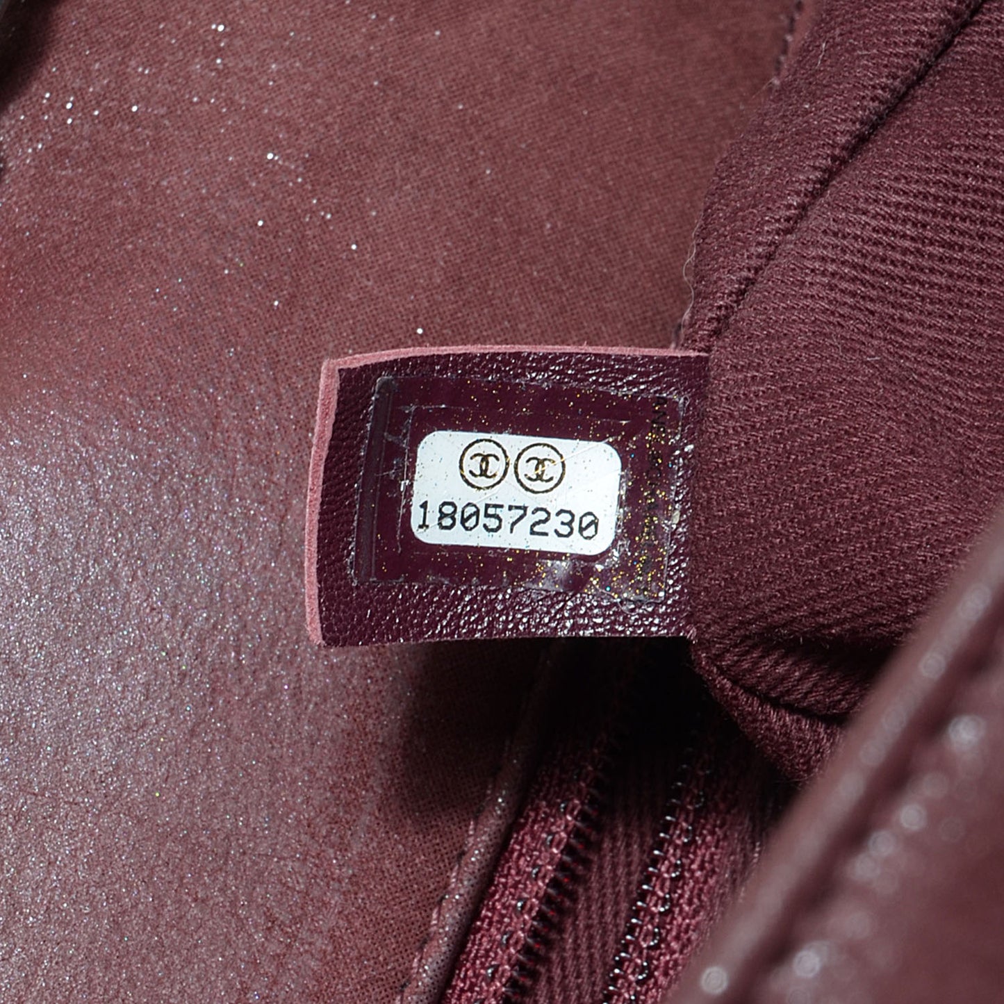 Calfskin Diamond Embossed New Chic Flap Burgundy