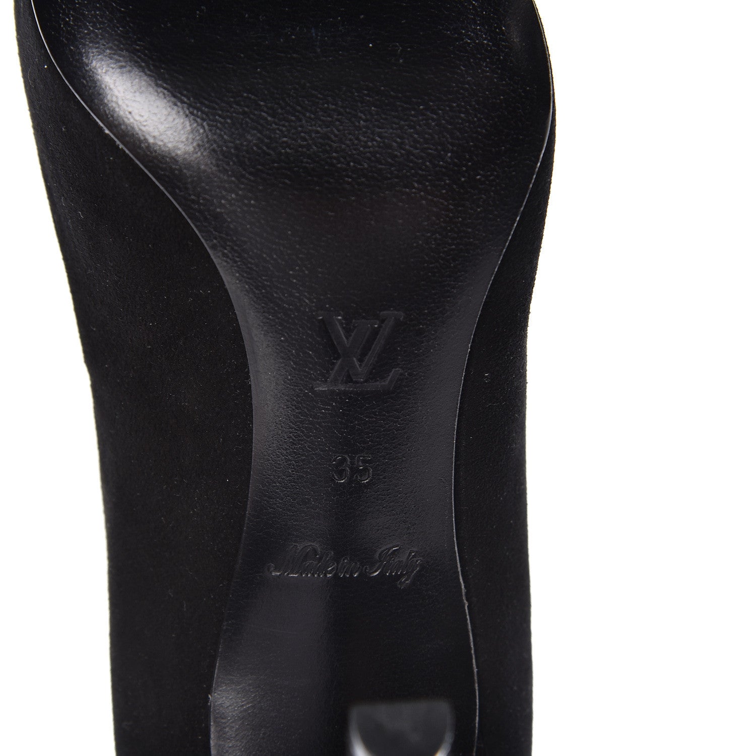 Louis Vuitton Rendez Vous Suede Pumps 35 Black 7 of 9
