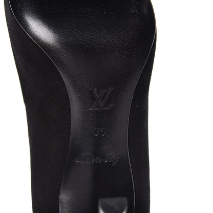 Louis Vuitton Rendez Vous Suede Pumps 35 Black 7 of 9