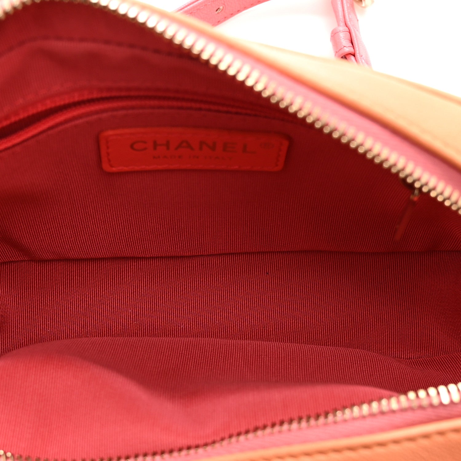 Chanel Goatskin Quilted Tri-Color In & Out Waist Bag Orange Green Pink 5 of 12