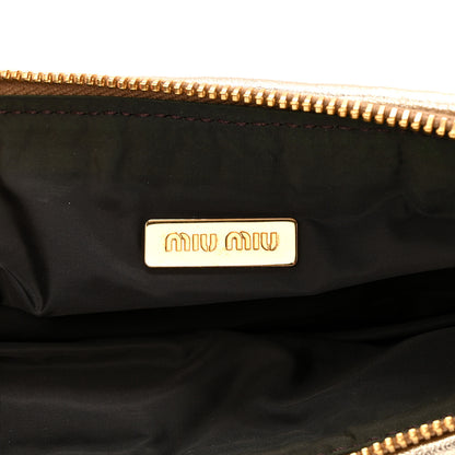 Miu Miu Metallic Nappa Plisse Long Clutch Gold 6 of 10