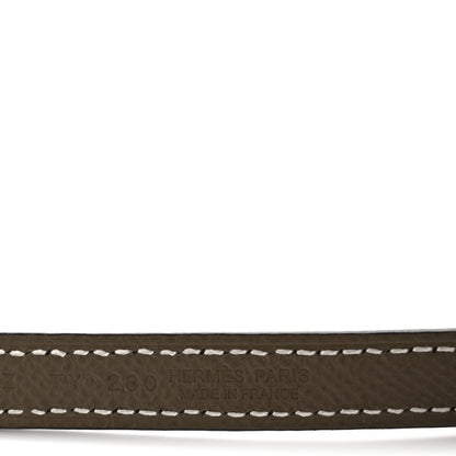 Hermes Swift Epsom 13mm Belt Strap 90 36 Black Etoupe 5 of 7