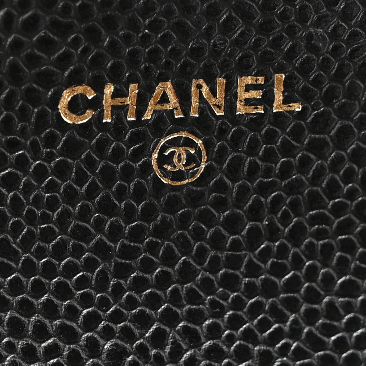 Caviar Quilted Flap Card Holder Wallet Black