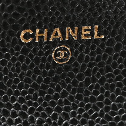 Chanel Caviar Quilted Flap Card Holder Wallet Black 6 of 9