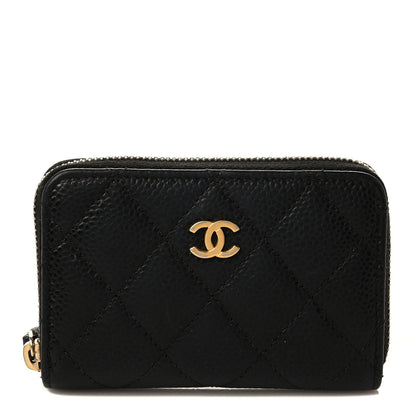 Chanel Caviar Quilted Classic Zipped Coin Purse Black 1 of 9