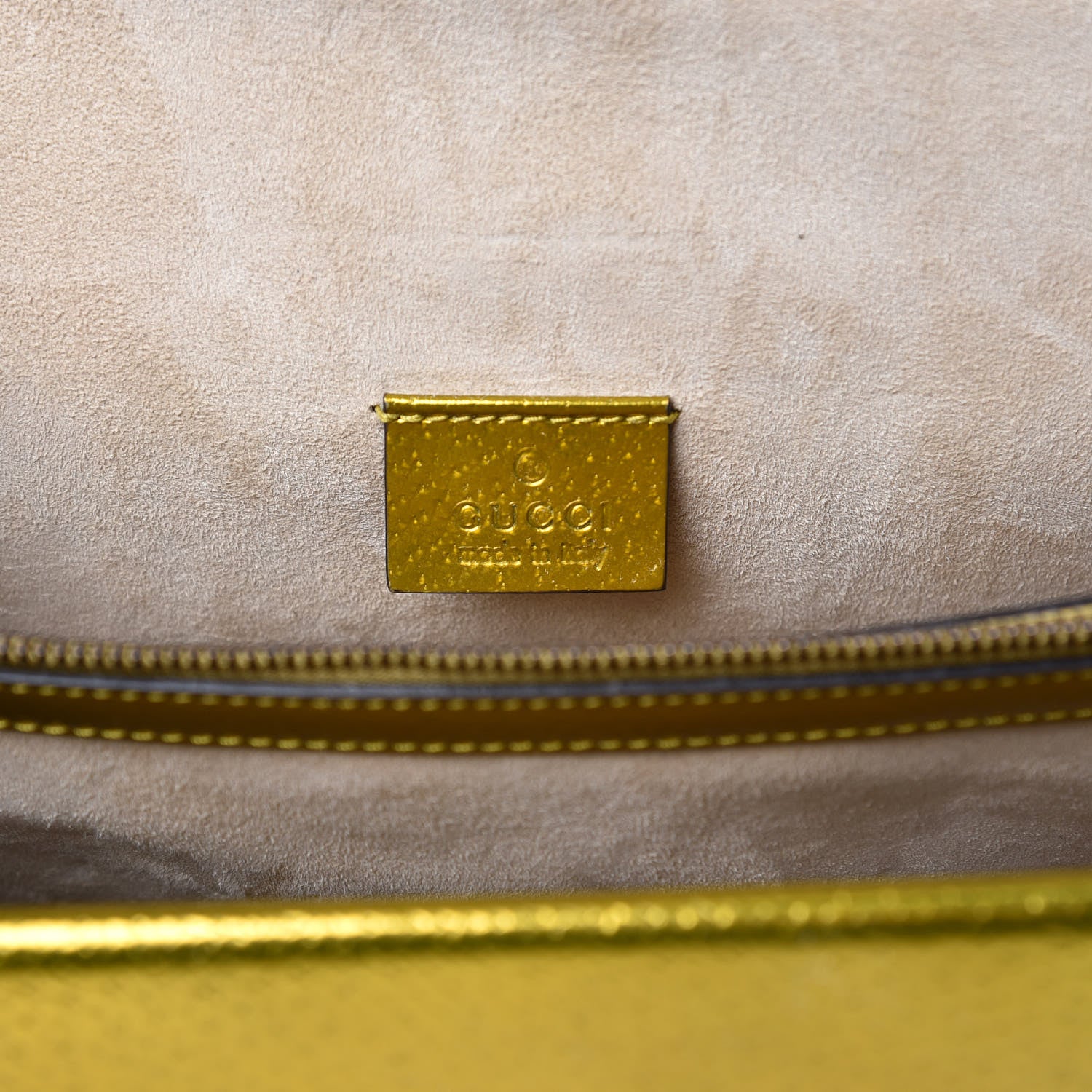 Gucci Metallic Calfskin Medium Dionysus Shoulder Bag Yellow 6 of 9