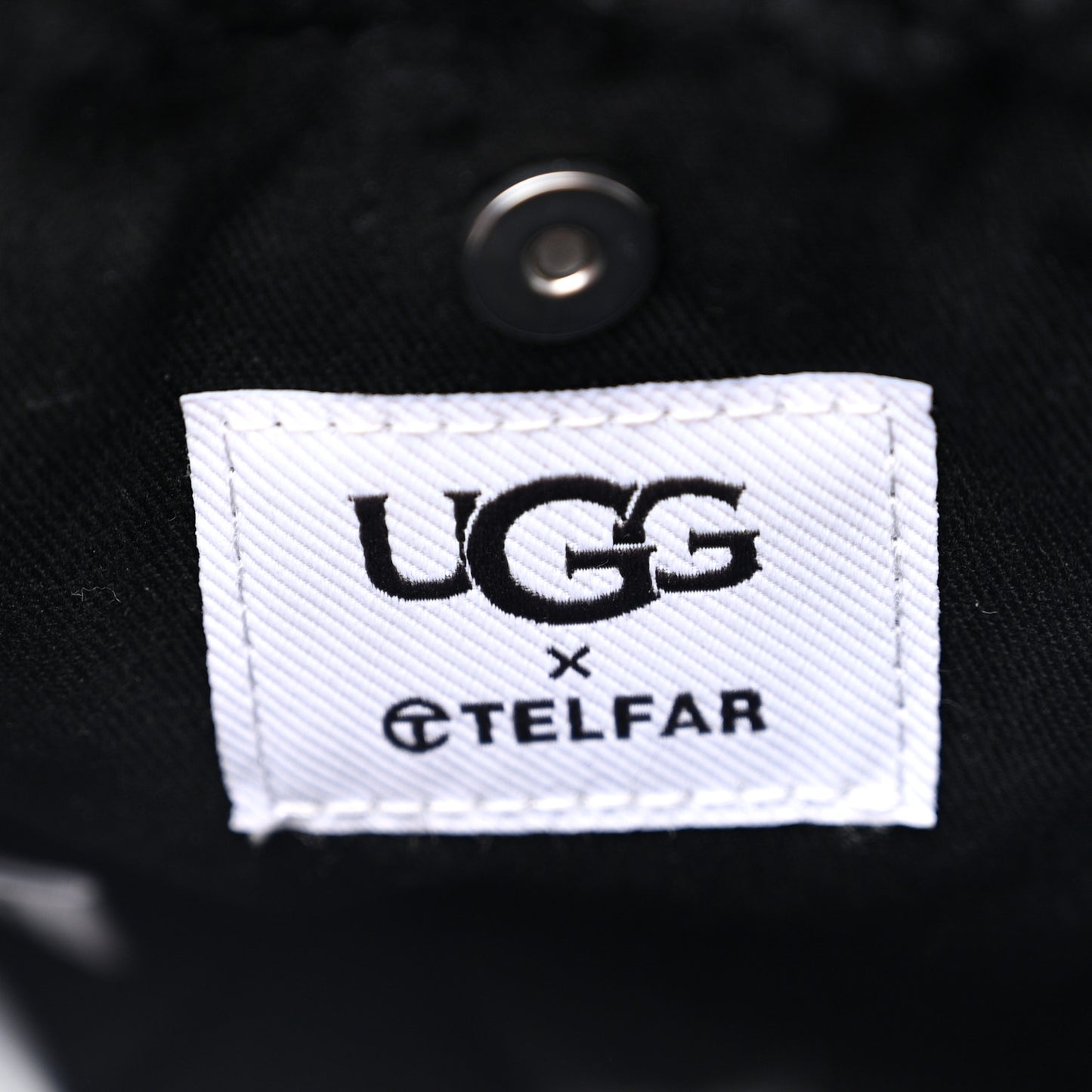 X UGG Suede shearling Small Shopping Bag Black