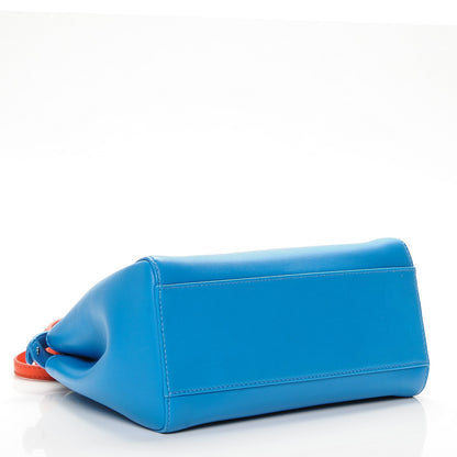 Fendi Nappa Colorblock Mini Peekaboo Iconic Satchel Blue Royal Papavero Cuoio 4 of 6