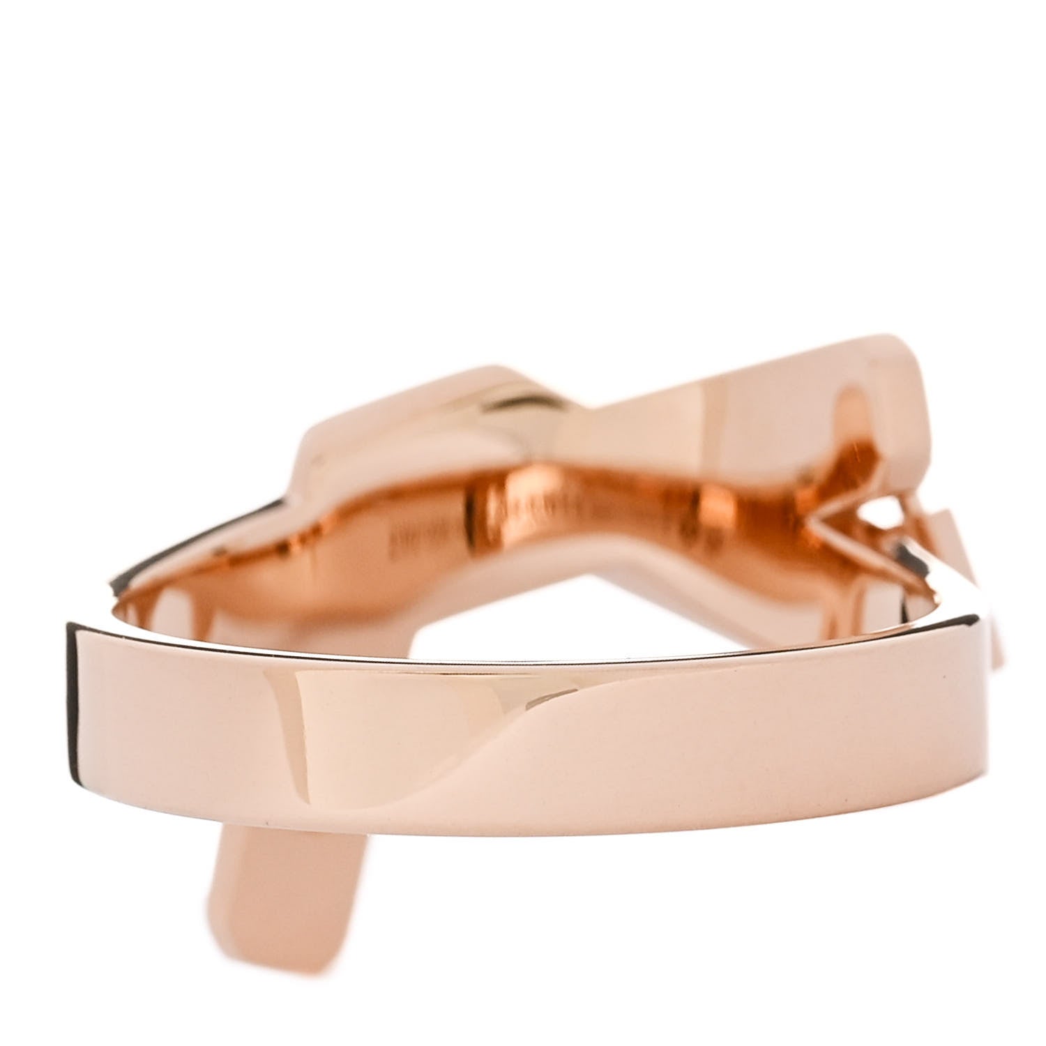 Hermes 18K Rose Gold Kelly Gavroche Ring 56 7.5 3 of 5