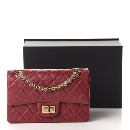 Chanel Aged Calfskin Quilted 2.55 Reissue Mini Flap Red 11 of 11