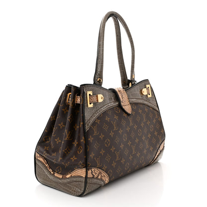 Louis Vuitton Monogram Snakeskin Alligator Monogramissime Exotic Shopper GM Gris 3 of 11