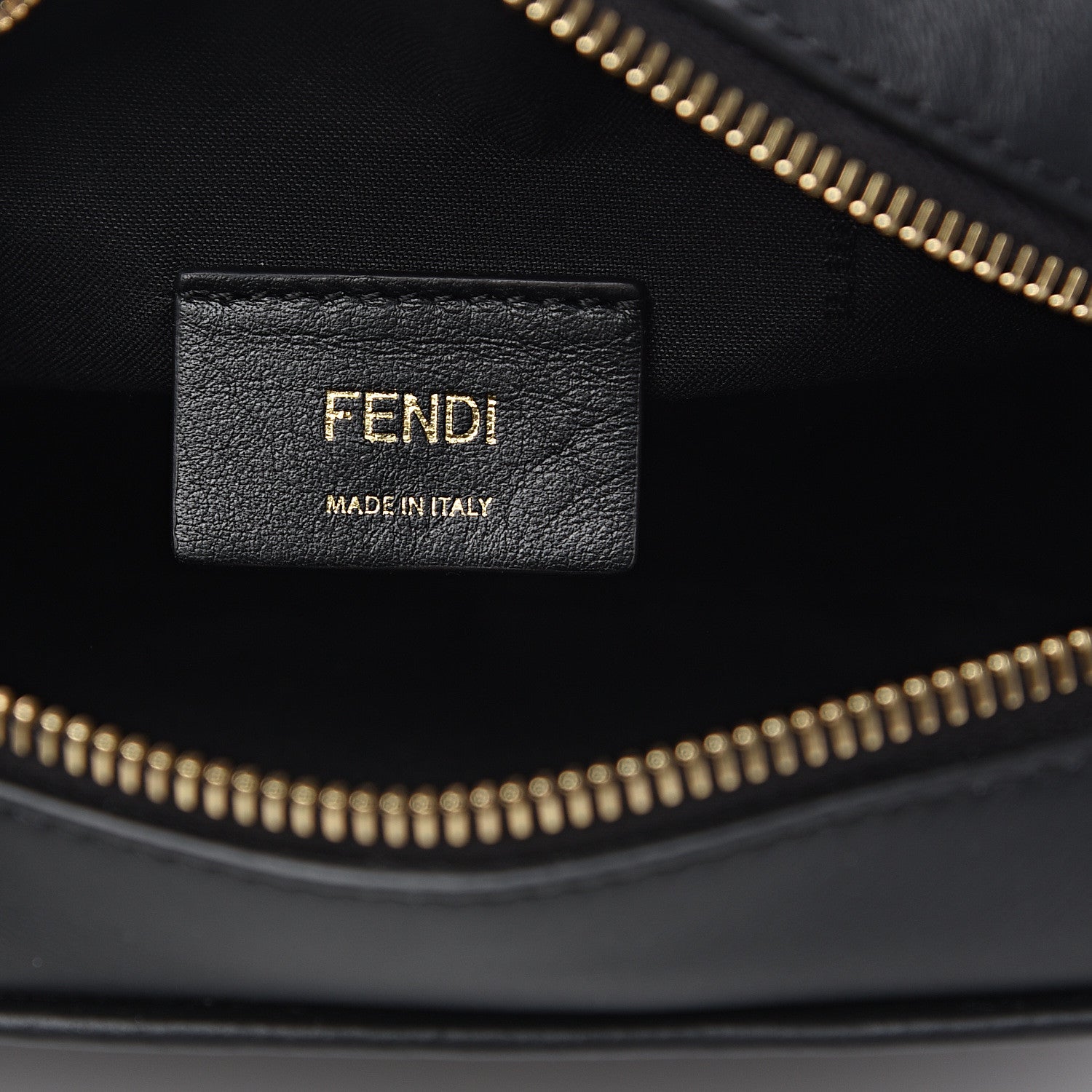 Fendi Vitello Century Bi-Color FF 1974 Embossed Mini Camera Case Maya Black 5 of 10