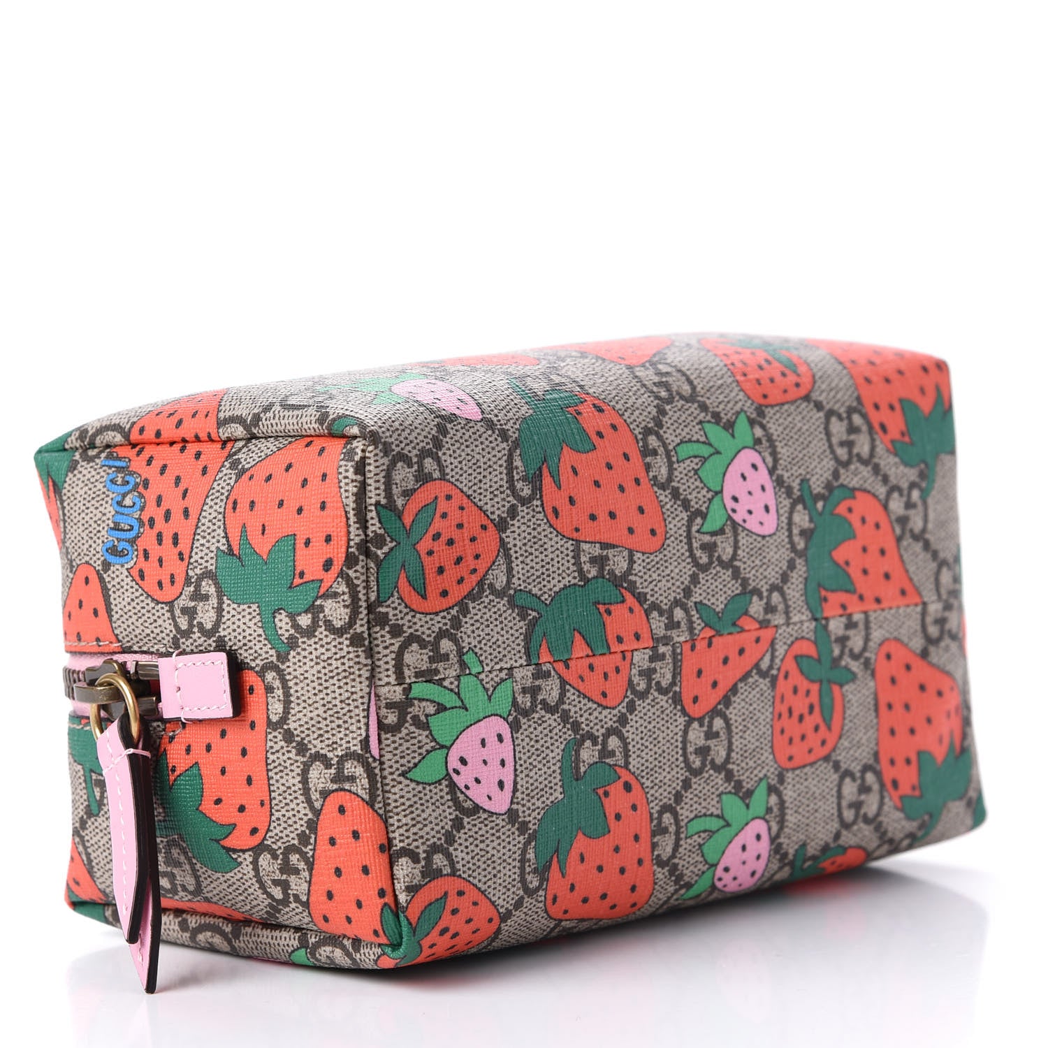 Gucci GG Supreme Monogram Strawberry Cosmetic Case 3 of 11