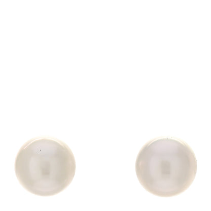 Mikimoto 18K White Gold 6-6.5mm Akoya Pearl Stud Earrings 1 of 5