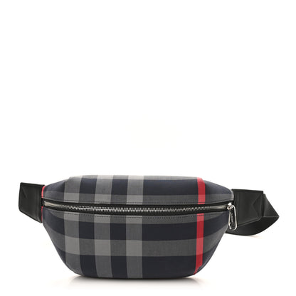 Burberry IP Check Sonny Bum Bag Navy Grey 1792141 – FASHIONPHILE display picture 3