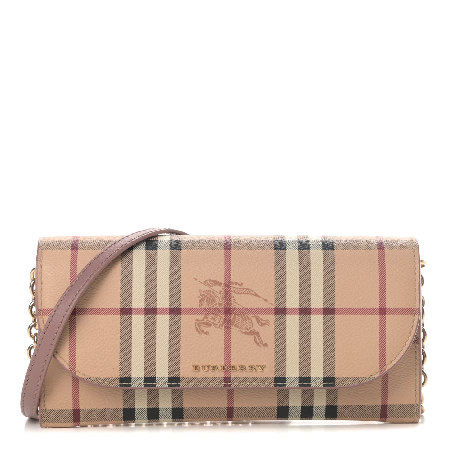 Haymarket Check Henley Wallet On Chain Dusty Pink