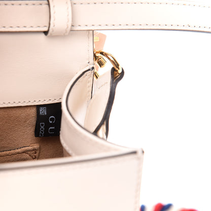 Gucci Calfskin Animal Studs Mini Sylvie Top Handle Bag White 8 of 11