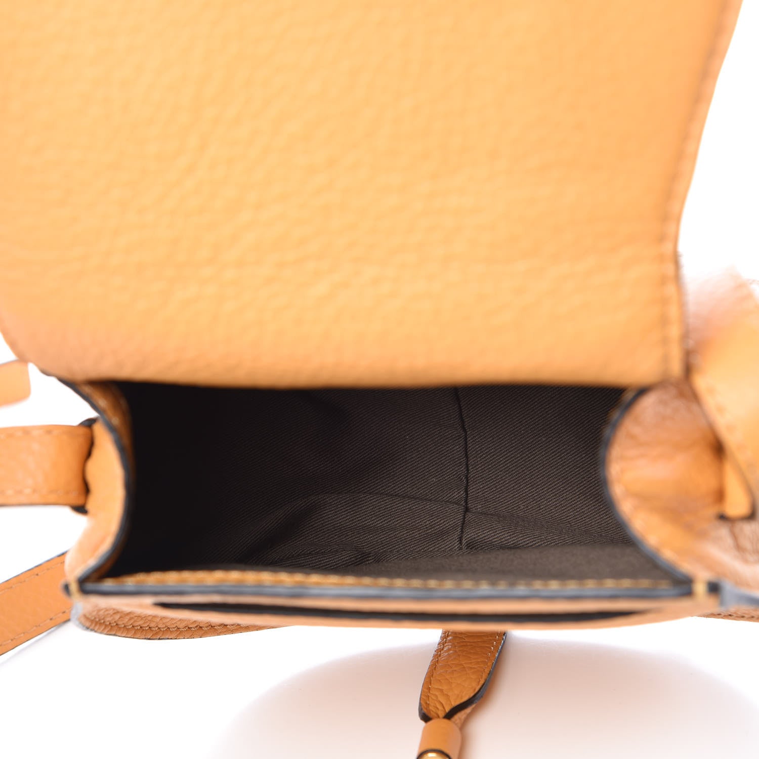 Chloe Calfskin Mini Marcie Round Crossbody Bag Burning Camel 5 of 11