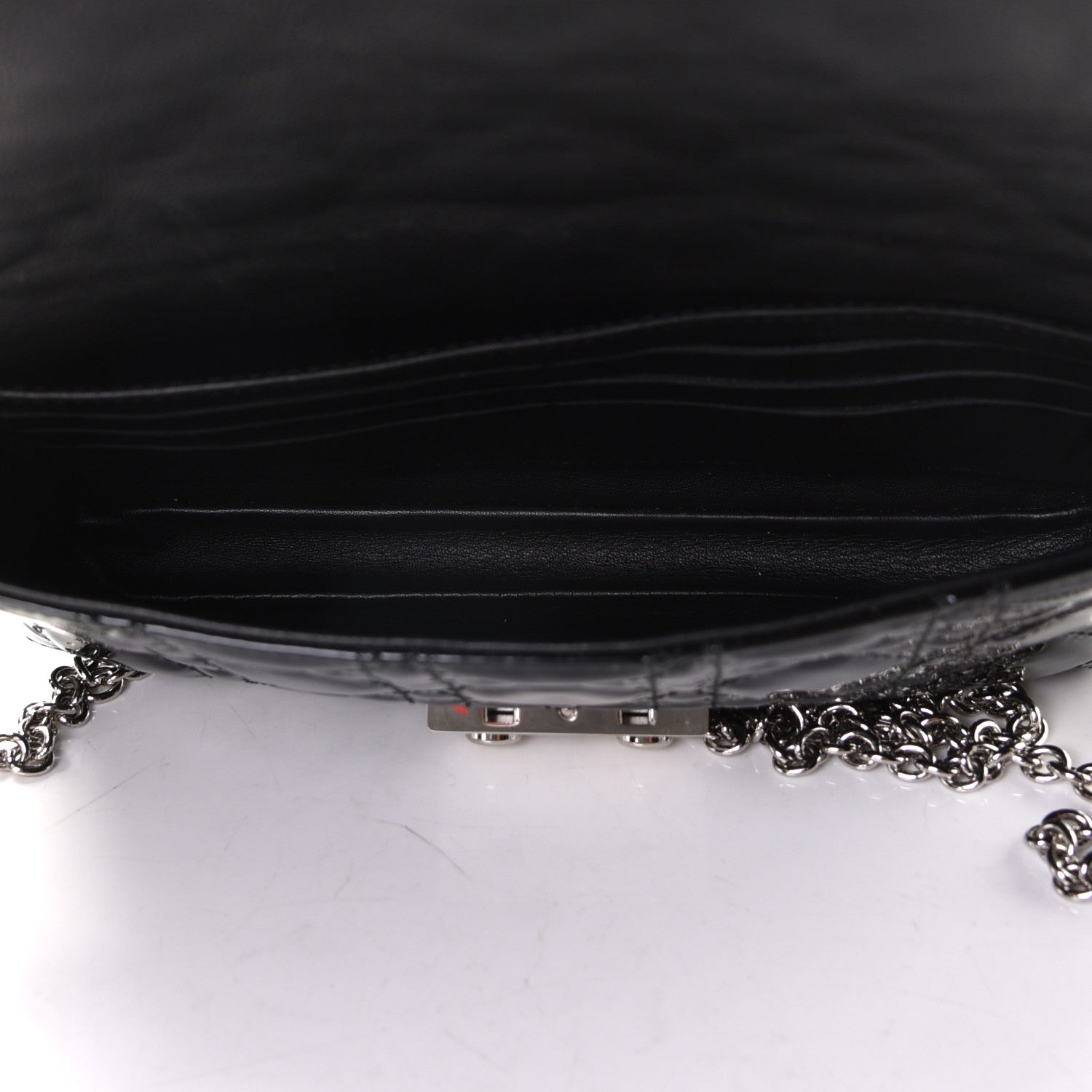 Christian Dior Patent Cannage New Lock Pouch Black 5 of 5