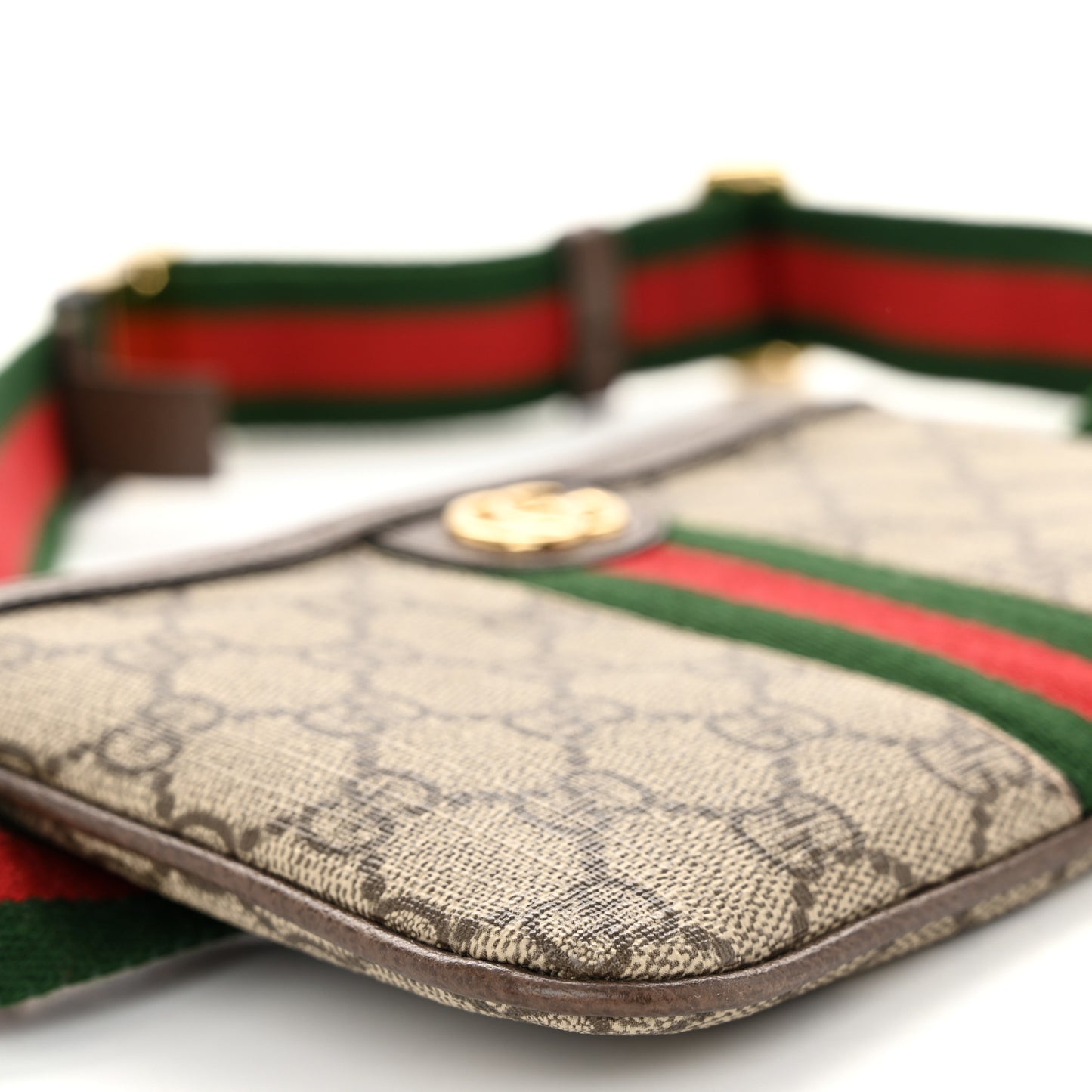 GG Supreme Monogram Web Ophidia Utility Belt Bag 85 34 Beige Ebony New Acero