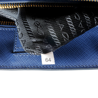 Prada Saffiano Lux Medium Tote Bluette 5 of 9