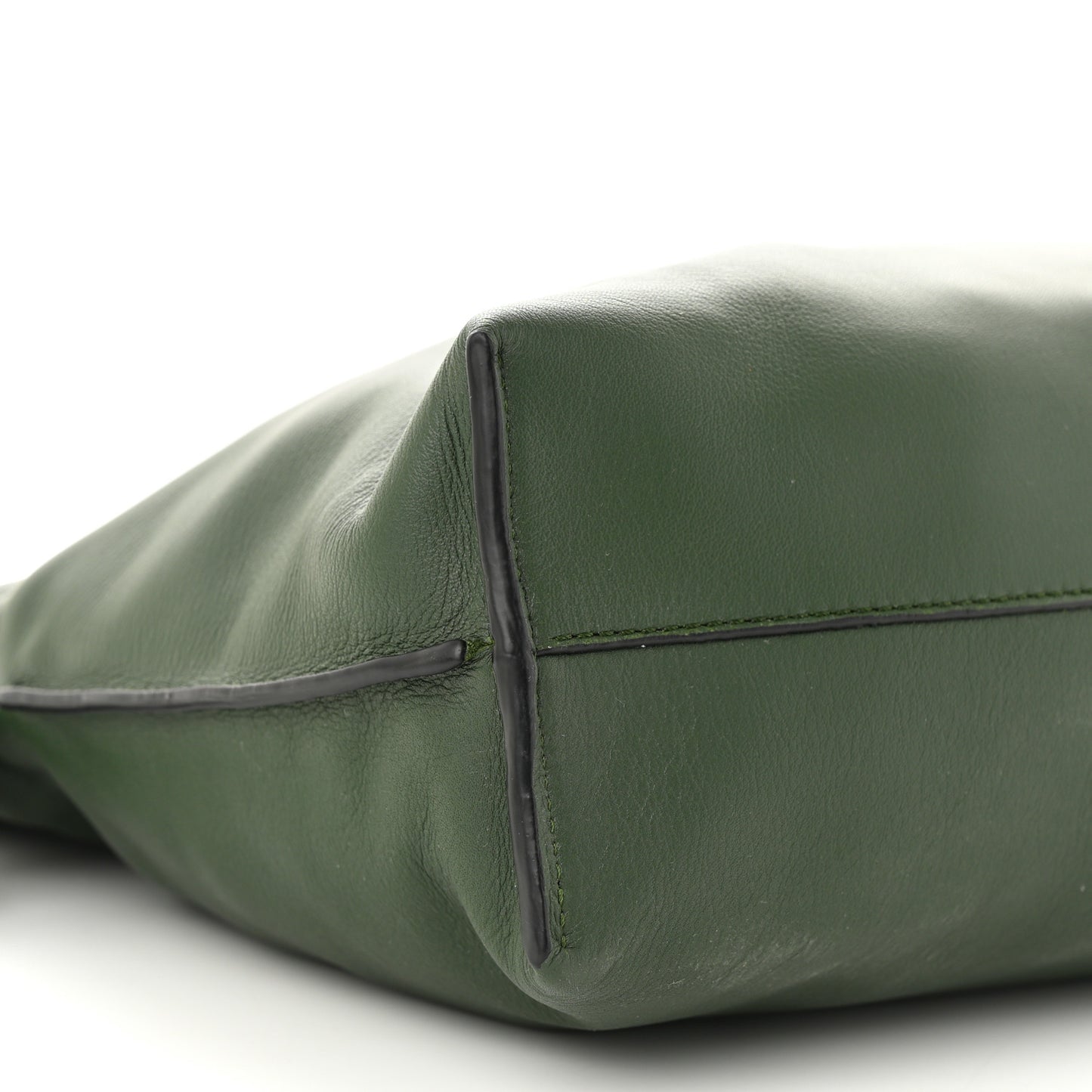 Calfskin Mini Flamenco Knot Clutch Vintage Khaki
