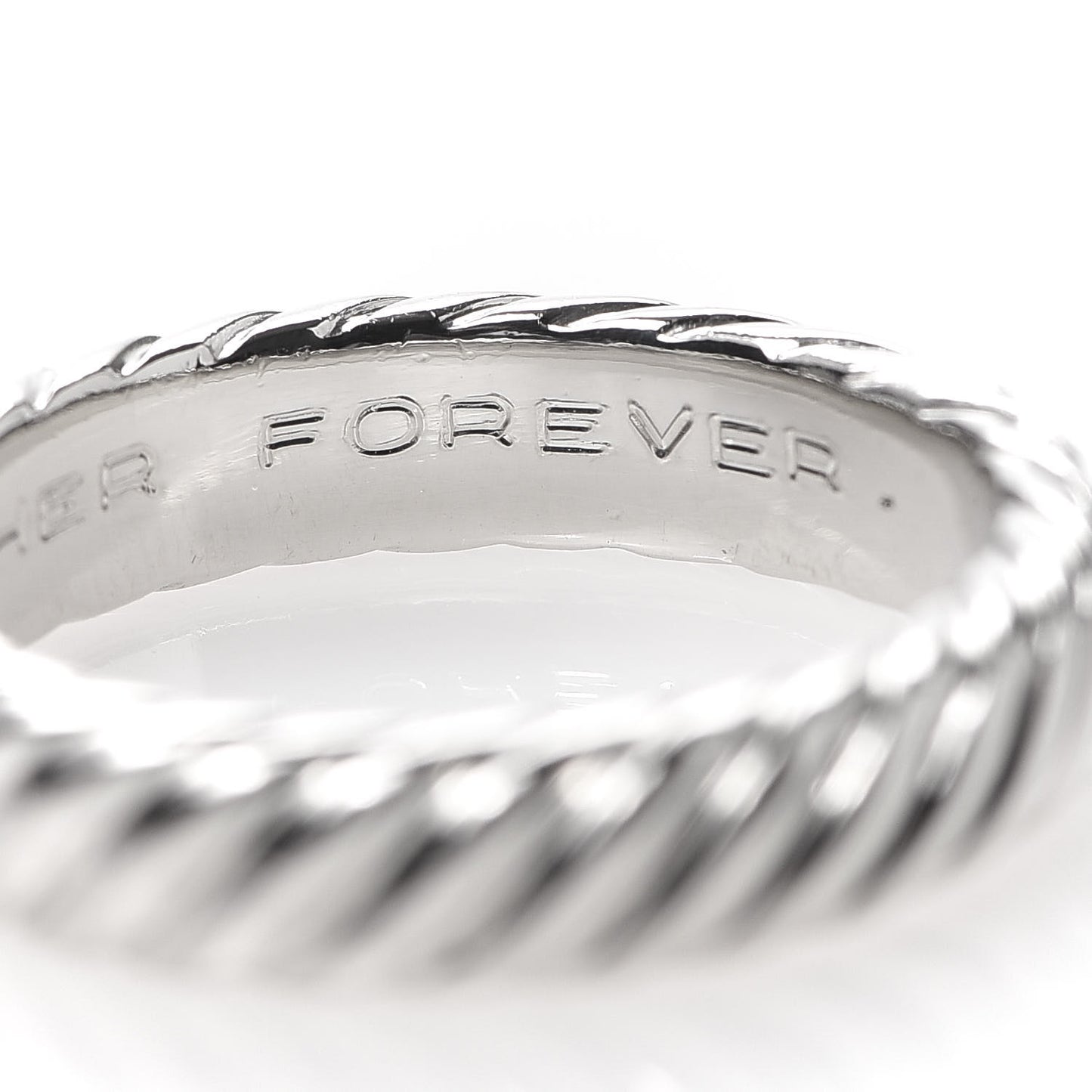 Platinum 5mm Cable Wedding Band Ring 57 8