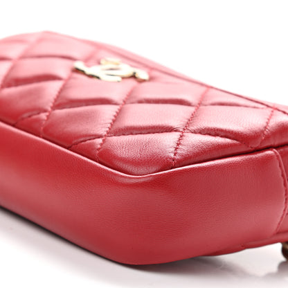 Chanel Lambskin Quilted Waist Bag Red 6 of 12