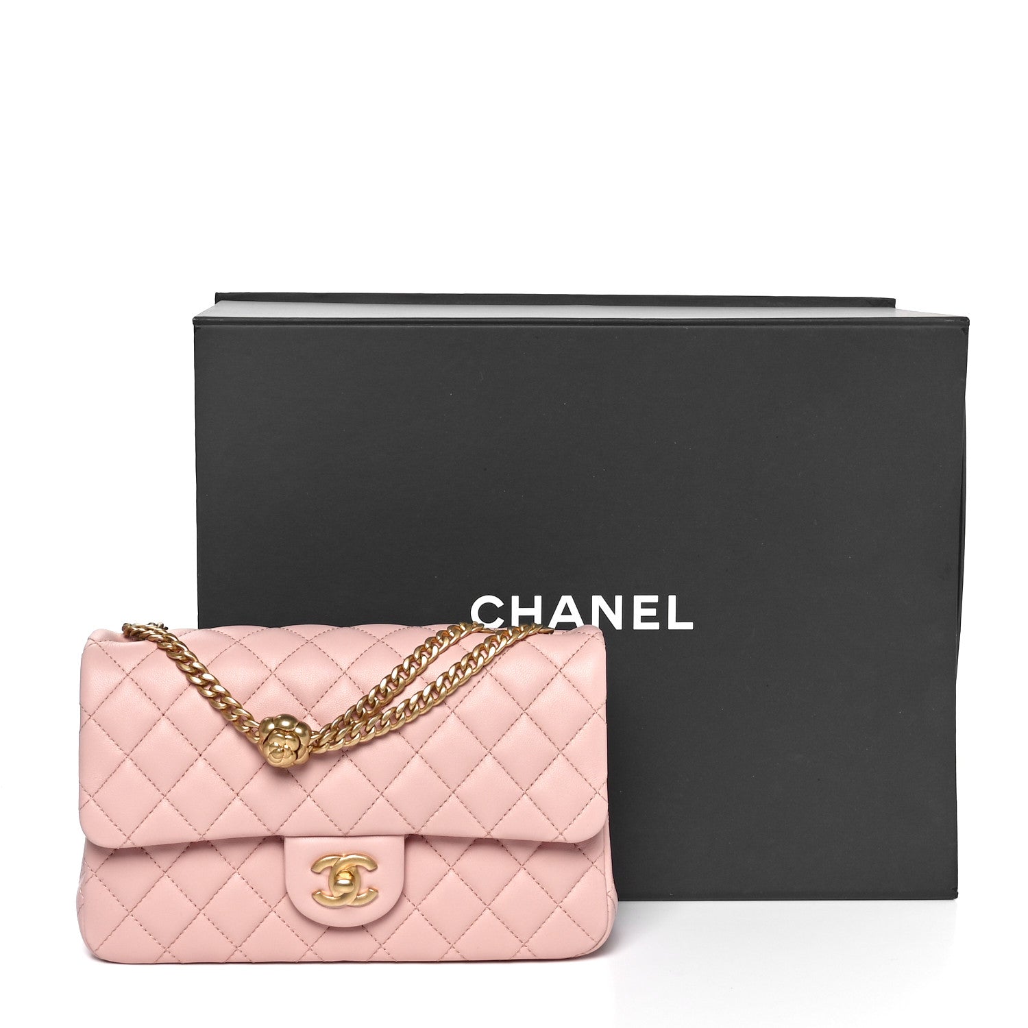 Chanel Lambskin Quilted Small Sweet Camellia Flap Light Pink 11 of 11