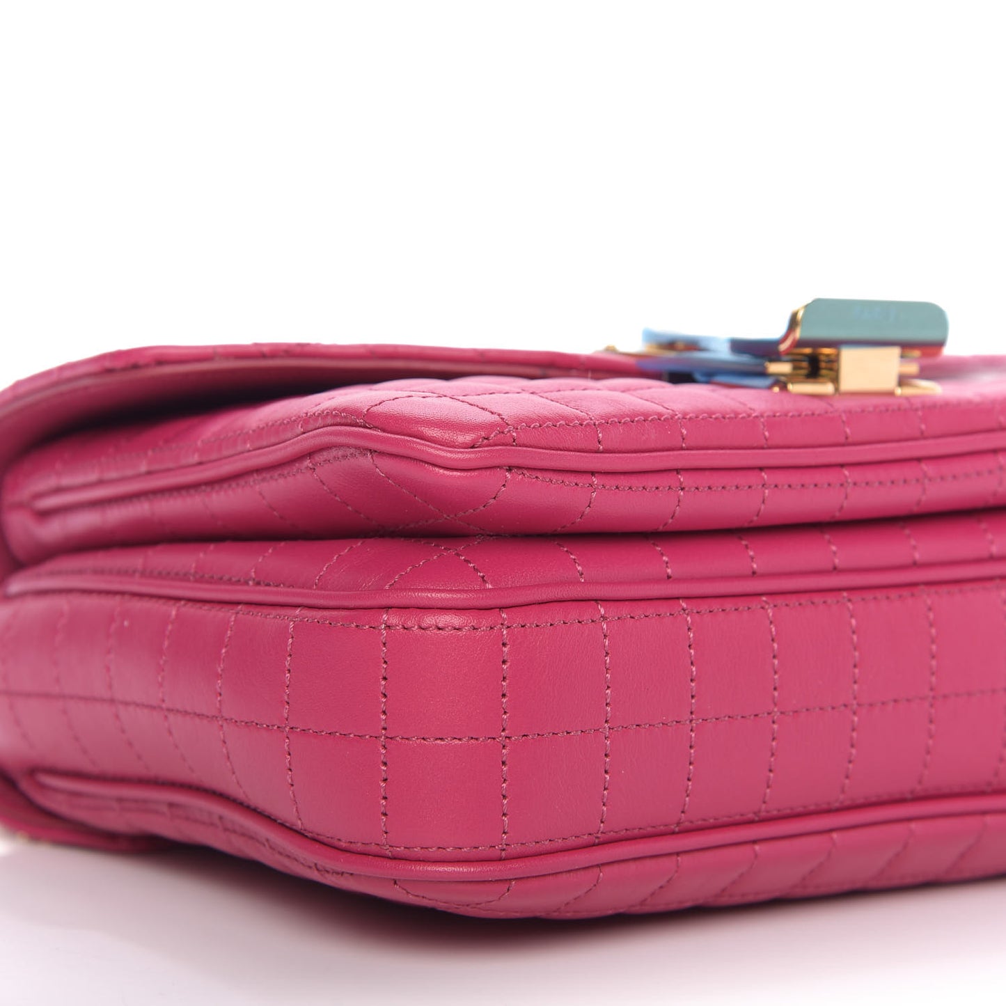Calfskin Quilted Medium C Bag Pink
