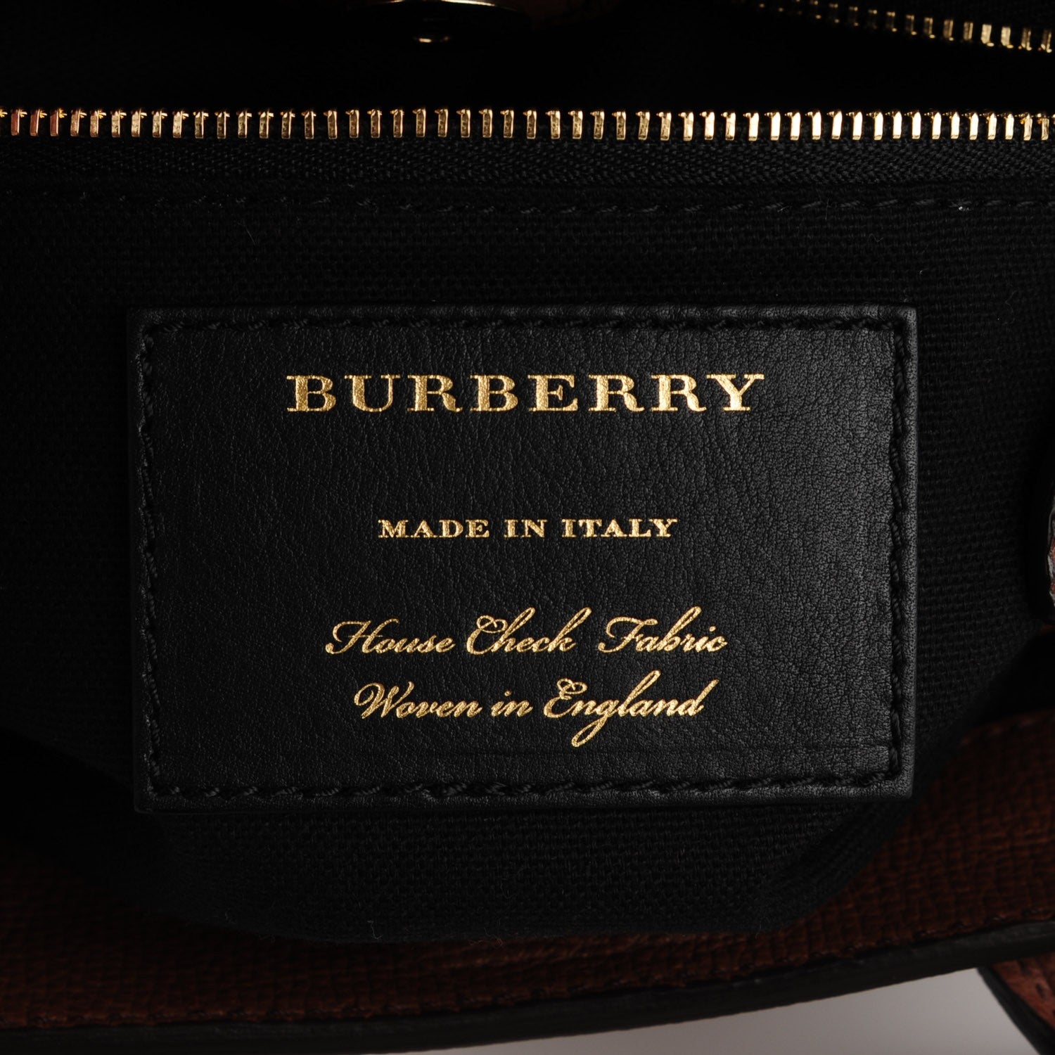 Burberry Grainy Calfskin House Check Small Banner Tote Tan 6 of 8