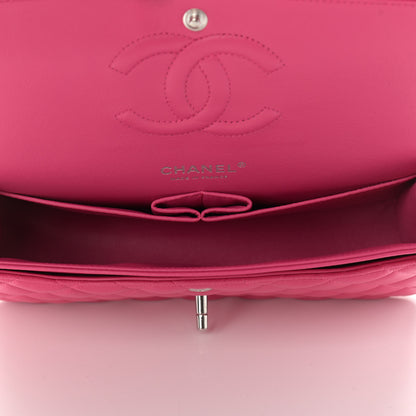 Chanel Lambskin Quilted Medium Double Flap Dark Pink 5 of 10