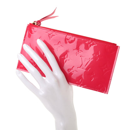 Louis Vuitton Vernis Felicie Chain Wallet Zippered Insert Hot Pink 2 of 6
