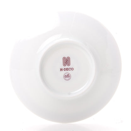 Hermes Porcelain H Deco Tea Cup And Saucer Rouge 4 of 6