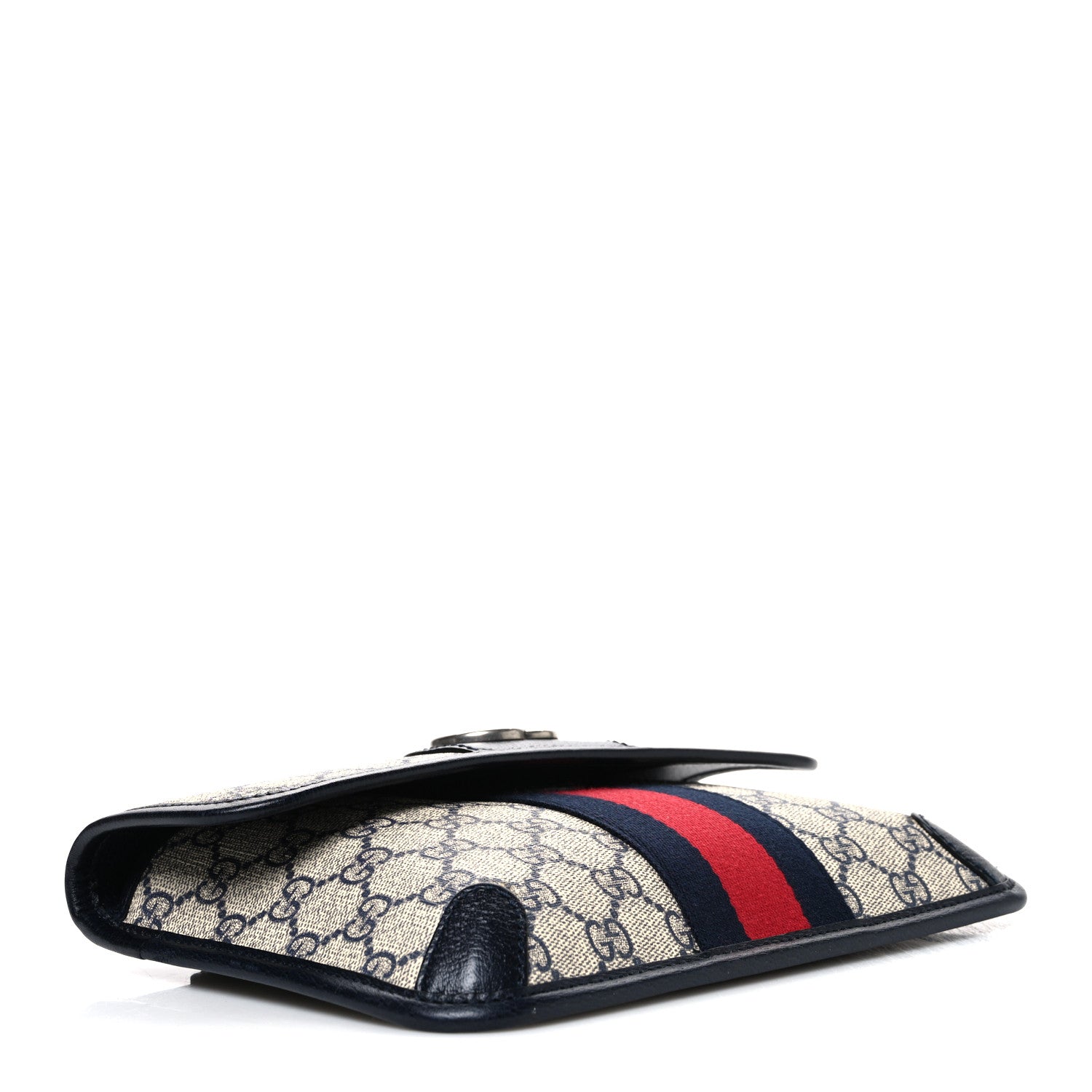 Gucci GG Supreme Monogram Web Small Ophidia Belt Bag 90 36 Beige Navy 3 of 9