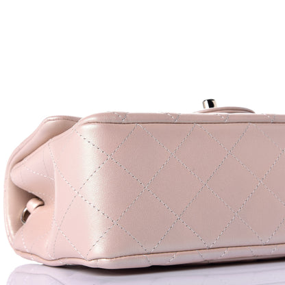 Chanel Iridescent Calfskin Quilted Mini Rectangular Flap Beige 8 of 10